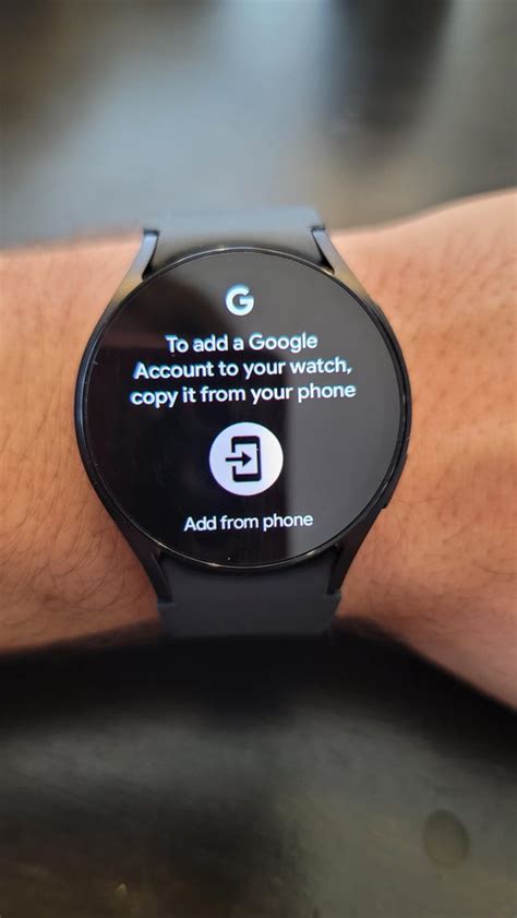couldn't copy google account to galaxy watch 6